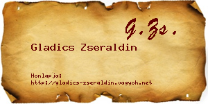 Gladics Zseraldin névjegykártya